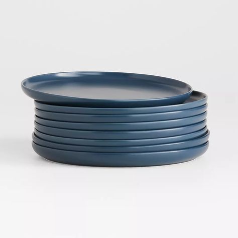 Wren Grey Dinnerware | Crate and Barrel Bowls Dinner, Blue Salad, Grey Dinnerware, Bar Keepers Friend, Bar Keeper, Plates Set, Dish Sets, Salad Plate, Modern Table