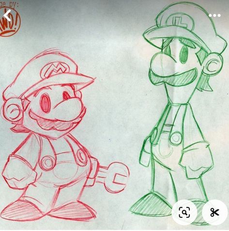 Luigi Reference, Cool Mario Art, Random Art Sketches, Video Game Characters Drawings, Drawing For Brother, Luigi Sketch, Super Mario Bros Drawing, Mario Bros Drawing, Mario Reference