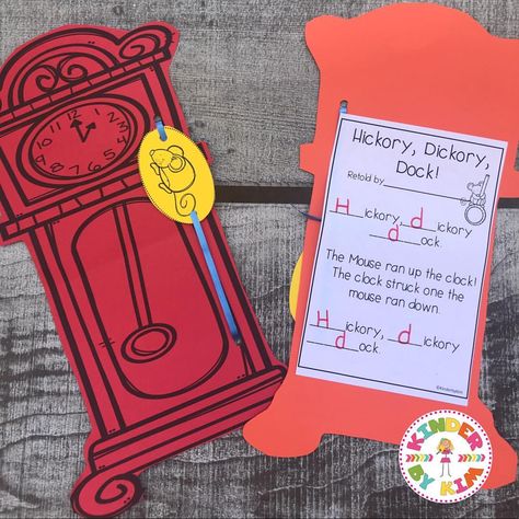 Hickory Dickory Dock! We added this fun nursery rhyme retell to our book boxes yesterday! Hickery Dickery Dock, Hickory Dickory Dock Craft, Clock Printable, Nursing Home Activities, Hickory Dickory Dock, Hickory Dickory, Book Boxes, Fun Nursery, Teacher Boards