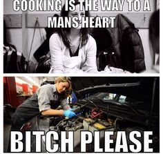 I can do both and my Hubby knows that ;-) I Can Do Both, Mechanics Quotes, Cars Quotes, Veneno Roadster, Woman Mechanic, Girl Mechanics, Sesto Elemento, Girl Meme, Mechanic Life