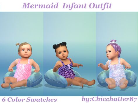 Sims 4 Mermaid Outfit, Sims 4 Infant Swimsuit, Sims 4 Cc Swimsuit Kids, Sims 4 Mermaid Top, Sims 4 Cc Child Swimsuit, The Sims Resource Swimwear, Baby Swimsuit, Time Clothes, Baby Swimwear