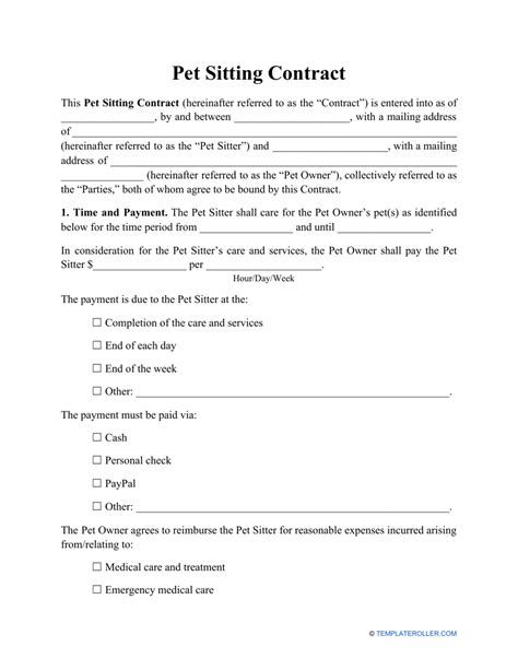 Unique Pet Sitting Service Agreement Contract Template. Get inspired and find the perfect template for any project on our website. Find the right template easily on our user friendly website. Pet Sitting Contract, Pet Sitter Instructions, Pet Sitting Forms, Service Agreement, Pet Sitting Services, Dog Hotel, Doggy Daycare, Cat Sitter, Blank Templates