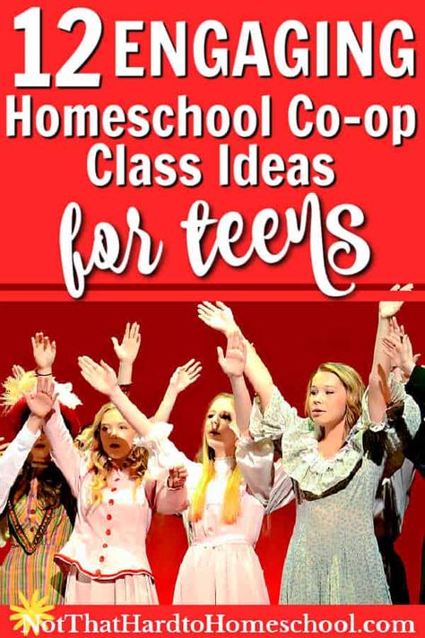 Homeschool Ideas Highschool, Middle School Co Op Class Ideas, Homeschool Group Activity Ideas, Homeschool Class Ideas, Enrichment Class Ideas, Homeschool Coop Ideas, High School Group Activities, Co Op Class Ideas Homeschool Middle School, Homeschool Group Ideas