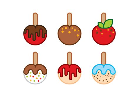 Gacha Accessories, Silly Doodles, Caramel Apples Homemade, Candy Shop, Brawl Stars, Caramel Apples, Toffee, Vector Art, Art Images