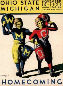 Game Program - Michigan vs. Ohio State (November 19, 1938) - Michigan win's 18-0 #GoBlue #BeatOhio Ohio State Vs Michigan, Ohio State Michigan, Osu Buckeyes Football, Ohio Stadium, Osu Football, Buckeye Nation, Michigan Wolverines Football, Buckeyes Football, Michigan Football