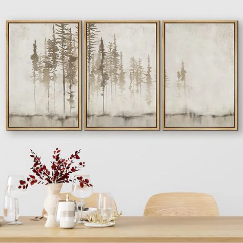 72 Inch Wall Art - Wayfair Canada Grunge Forest, Tall Wall Art, Pastel Forest, Landscape Modern Art, Shapes Illustration, Tree Abstract, Neutral Wall Decor, Landscape Modern, Modern Rustic Homes