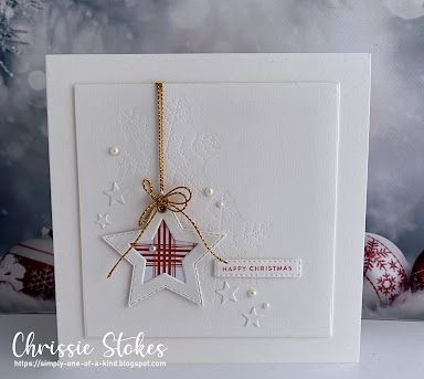 Christmas Cards With Stars, Chrissie Stokes, Cas Christmas Cards, Xmas Tags, Weihnachten Diy, Simple Christmas Cards, Cas Cards, Christmas Card Inspiration, Star Cards