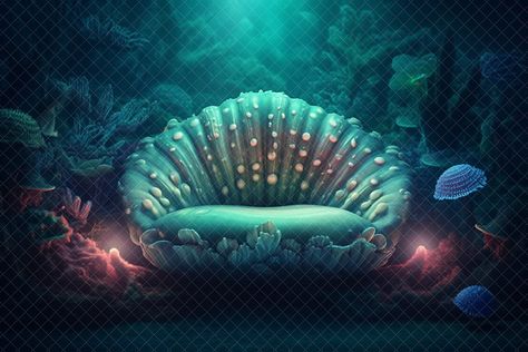 Mermaid Concept, Bed Photos, Pinterest Contest, Water Bed, Under The Sea Theme, Mermaid Aesthetic, Throne Room, Mermaid Decor, Digital Backgrounds