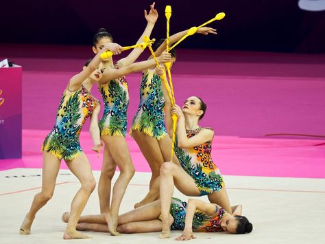 Team Bulgaria BUL European Championships, Rhythmic Gymnastics, World Of Sports, Bulgaria, Leotards, Budapest, Gymnastics, Most Beautiful