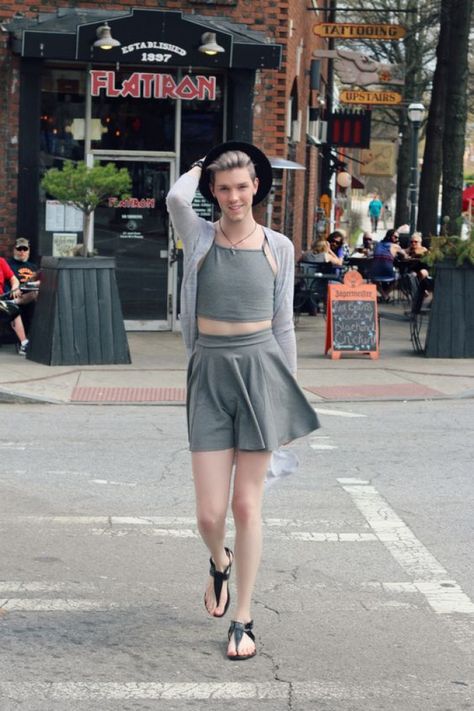 Femboy Outfit, Androgynous Men, Genderqueer Fashion, Boys Wearing Skirts, Guys In Skirts, Men Wearing Skirts, Legs Outfit, Gender Fluid Fashion, The Day Will Come