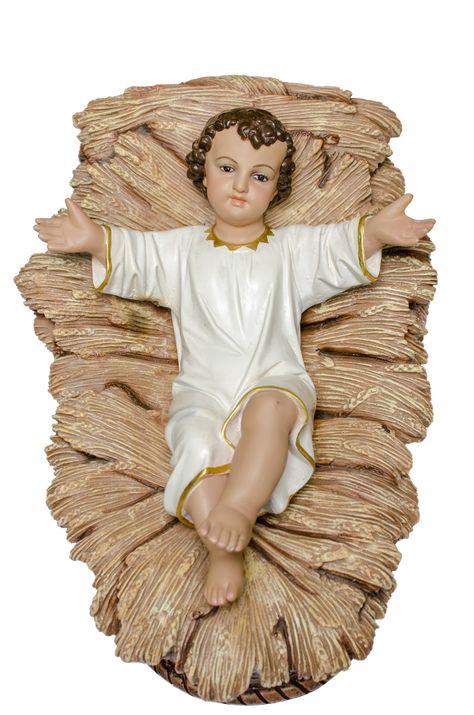 Baby Jesus Figurine, Ragavendra Swamy Images Good Morning, Church Christmas Decorations, Christmas Manger, Altar Design, Saint Anthony Of Padua, Stained Glass Church, Angel Figure, Flower Decorations Diy