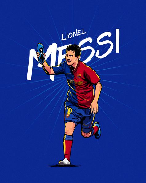 Messi Illustration Art, Messi 8k Wallpaper, Messi Illustration, Dont Lose Your Pen, Messi 2009, Barcelona Illustration, Spiderman Stickers, Messi Poster, Character Design Digital Art