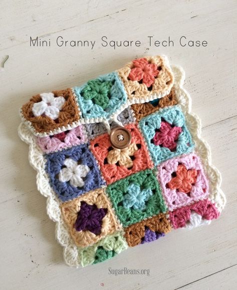 Free Pattern – Granny Square Ipad Case | Crochet | CraftGossip | Bloglovin’ Granny Square Projects, Crochet Case, Mode Crochet, Crochet Pouch, Crochet Square Patterns, Granny Squares Pattern, Granny Square Crochet Pattern, Crochet Squares, Crochet Bag Pattern