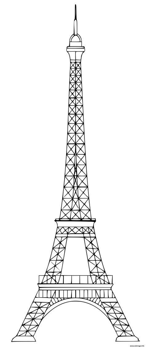 Coloriage tour eiffel facile simple à imprimer Effiel Tower Doodle, 3d Laser, Eiffel Tower, Laser Cut, Coloring Pages, Paper Crafts, Paris, Color, Colouring Pages