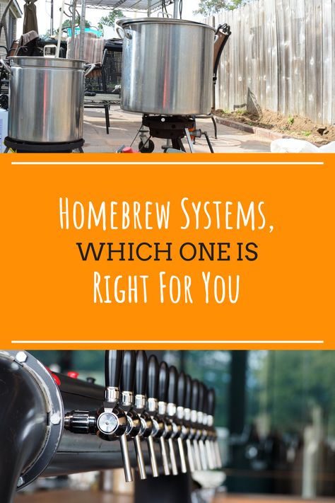 There are so many homebrewing system options – from do-it-yourself equipment to commercially made systems. How can a homebrewer know what to choose? If you have very little to no experience with brewing, then you only need the simplest of brewing setups. If you have more experience and knowledge, then you need an advanced homebrew system. In our blog post, we explain how beginner and advanced brewers can determine which equipment and setups they need to make brewing at home a cinch. Home Brewing Setup, Homebrew Setup, Beer Brewing Equipment, Types Of Beer, Home Brewing Equipment, Brewing Equipment, Home Brewing Beer, Kitchen Pot, Craft Brewing