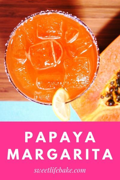 Sunshine bright chunks of papaya are juiced then combined with tequila.  Add a dash of lemon serve over ice for a thirst quenching margarita. #papayamargarita #margaritacocktail #margaritadrink #sweetlifebake #sweetlife #sweetliferecipes | sweetlifebake.com @sweetlifebake Fruit For Breakfast, Papaya Juice, Fruit Margarita, Papaya Recipes, Cocktails Recipes, Easy Drink Recipes, Agua Fresca, Easy Drinks, Awesome Food