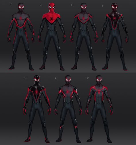 Miles Morales Spider-Man Suit Art - Spider-Man 2 (2023) Art Gallery Spider Man 2 Concept Art, Miles Morales Spiderman Outfit, Miles Morales New Suit, Spider Man Suit Concept Art, Miles Morales Suit Design, Spiderman Suit Concept Art, Spider Man Concept Art, Spider Man Suits Design, Miles Morales Concept Art