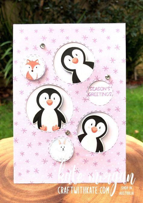 Stampin Up Penguin, Penguin Punch, Penguin Christmas Cards, Stampin Up Weihnachten, Christmas Cards Kids, The Penguins, Stampin Up Christmas Cards, Card Techniques, The Penguin