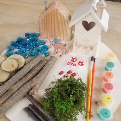 "Save time and energy with planned, prepared crafts activities delivered to your door...\n❤🌿🙏" Birthday Activities Kids, Birthday Craft, Kids Party Crafts, Birthday Activities, Fairy Party, Birthday Crafts, Fairy Parties, Craft Kits For Kids, Woodland Party