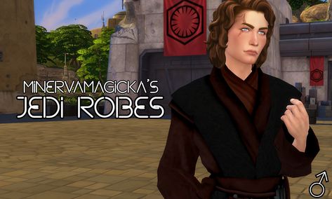 Sims 4 Jedi Cc, Star Wars Cc Sims 4, Sims 4 Star Wars Cc, Sims Disney, Jedi Robes, Jedi Outfit, Jedi Robe, Sims Houses, Star Wars Outfits