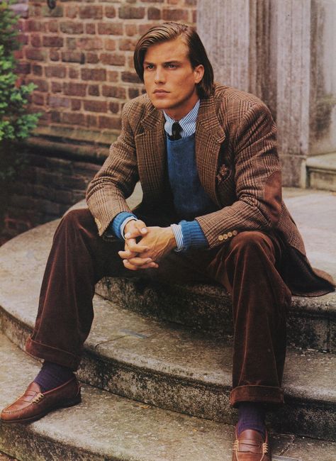 Old Ralph Lauren Adverts Preppy Men, Preppy Mens Fashion, Ralph Lauren Menswear, Ivy League Style, Ivy Style, Ralph Lauren Style, Estilo Preppy, Vintage Ralph Lauren, 인물 사진