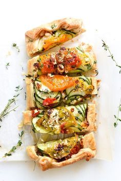 Heirloom Tomato, Zucchini, Caramelized Onion and Feta Galette | http://foodiecrush.com Dough Recipes, Foodie Crush, Phyllo Dough, Heirloom Tomato, Caramelized Onion, Deep Dish, Pavlova, Caramelized Onions, Late Summer