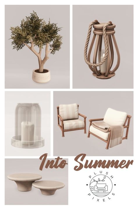 Into Summer – @plushpixelssims op Tumblr Sims Cc Outdoor, Sims 4 Cc Summer Furniture, Sims 4 Outdoor Furniture Cc, Plants Sims 4, Sims 4 Cc Outdoor Furniture, Sims 4 Lights Cc, Sims Download, Sims Furniture, Lush Plants