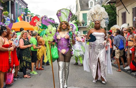 Across the world, there are a multitude of ways humans celebrate love. Besides the gay pride parades, there are festivals, parties, and events that will inspire you to travel. Nola Style, Weekend In New Orleans, Lgbtq History, New Orleans Fashion, Pride Event, Stonewall Riots, Rainbow Cakes, Gay Pride Parade, International University