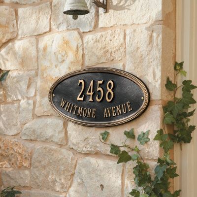 Perfect for the front porch. Traditional House Numbers, Wall Accents Decor, House Number Plaque, House Number Sign, Outdoor Wall Art, Address Plaque, Address Sign, Ballard Designs, Outdoor Signs