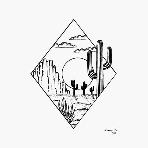 A small desert scenery 🌵 Have a nice weekend ✨ . . . . . #drawing #artwork #blackwork #illustration #inkstagram #graphic #geometry… Weekend Drawing, Desert Drawing, Easy Pencil Drawings, Desert Scenery, Have A Nice Weekend, Nice Weekend, Small Drawings, Mini Drawings, Art Drawings Sketches Creative