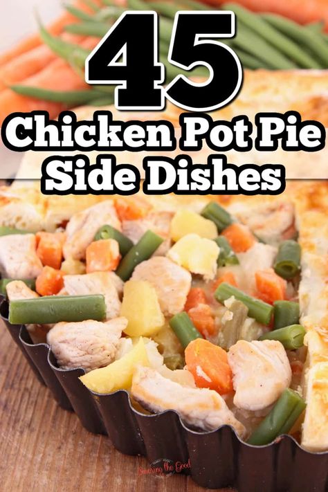 Choose one of the best side dishes or salads to serve with our favorite comfort food, chicken pot pie! Flaky crust, creamy chicken, and well-seasoned veggies - get all of these in your favorite chicken pot pie. Not only is it a healthy dish, but it is also a perfect choice for family gatherings. Many restaurants offer delectable chicken pot pies, but you can also make one at home. The best way to enjoy this fantastic recipe is to add a perfect side dish for chicken pot pie dinner. Side Dish For Pot Pie, Sides To Go With Chicken Pot Pie, Sides For Pot Pie, Side Dishes For Chicken Pot Pie, Chicken Pot Pie Sides Dishes, Pot Pie Dinner, Chicken Pot Pie Dinner, Sauteed Zucchini And Squash, Cucumber Onion Salad