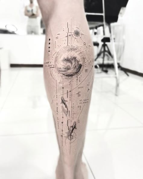 Geometric Tattoo Ribs, Geometric Tattoo Sketch, Beautiful Spine Tattoos, Germany Tattoo, Element Tattoo, Tech Tattoo, Stingray Tattoo, Bali Tattoo, Geometric Line Tattoo