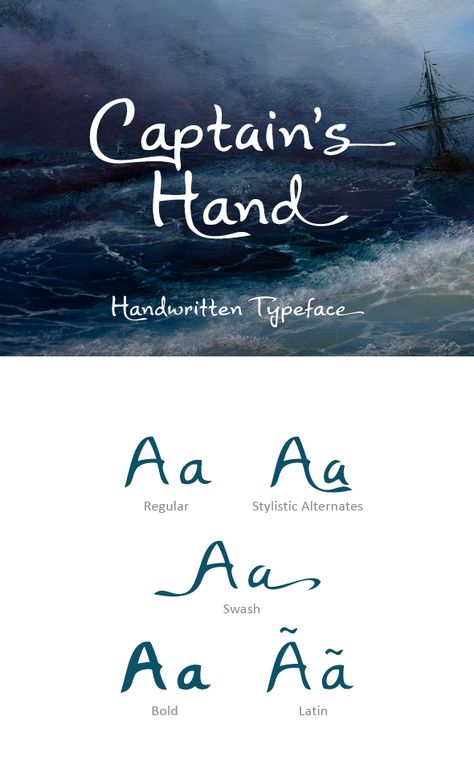 Captain's Hand Font #latin #calligraphy  • Download here → https://graphicriver.net/item/captains-hand-font/14774816?ref=pxcr Font Latin, Latin Calligraphy, Ocean Font, Nautical Fonts, Pirate Font, Gothic Words, Brush Logo, Font Brush, Hand Fonts