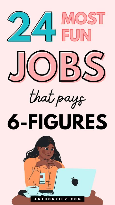 Do you know that there are jobs that are fun and they pay well? You can get a job on something you love doing that is fun with the list of jobs outlined in this post. See these 24 most fun jobs that pay well. So whether you're looking for low-stress jobs that are fun, fun work-from-home jobs that pay well, or fun ways to make money online, this is a huge list of the best high paying jobs that are fun Teenager Jobs, Fun Jobs, Jobs Without A Degree, Unique Jobs, Virtual Jobs, Good Paying Jobs, Job Quotes, Proofreading Jobs, Tech Job