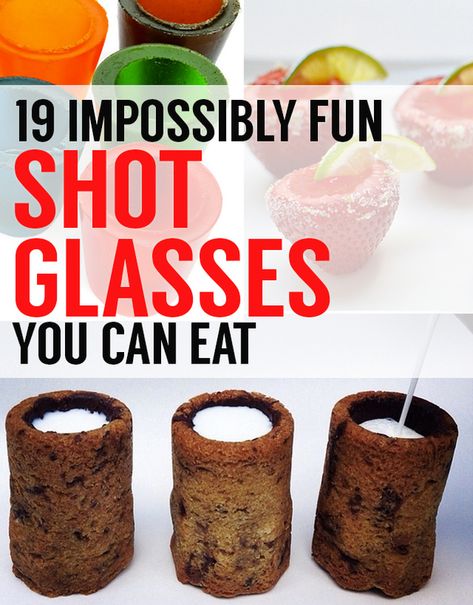 Milk and cookie shots, strawberry margarita jello shots, shot glasses made out of airheads?!? YES PLEASE! Edible Shot Glasses, Shot Glass Mold, Jello Pudding Shots, Alcoholic Desserts, Pudding Shots, Throw It Back, Fun Shots, Adult Drinks, Party Drinks