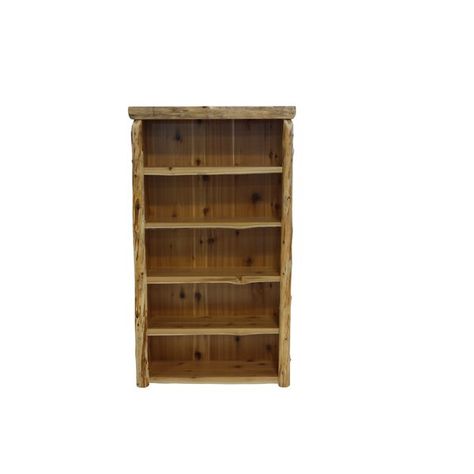 Loon Peak® Lytle Wood Standard Bookcase | Wayfair Cedar Furniture, Northern White Cedar, Cedar Log, Office Bookcase, Pine Furniture, White Cedar, Log Furniture, Mountain Retreat, Furniture Collection