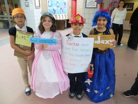 Vocabulary Parade Costumes, Word Aware, Costume Ideas For School, Vocabulary Parade Ideas, Parade Costume Ideas, Vocabulary Parade, Pinterest Dress, Book Day Ideas, Parade Costumes