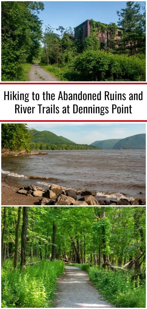 Located along the Hudson River in Dutchess County is one of the most fascinating places in southeastern New York: Dennings Point.Dennings Point is part of Hudson Highlands State Park and is located along a peninsula that juts out into the middle of an incredibly beautiful part of the Hudson Valley. Hudson Highlands State Park, Abandoned Ruins, Fort Drum, Catskill Mountains, River Trail, Hudson River, Natural Scenery, Nature Trail, Abandoned Buildings