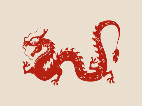 Chinese Dragon Simple, Dragon Illustration Design, Logo Design Dragon, Japanese Dragon Illustration, Dragon Illustration Art, Chinese Dragon Illustration, Chinese Dragon Symbol, Dragon In Chinese, Japan Culture Art