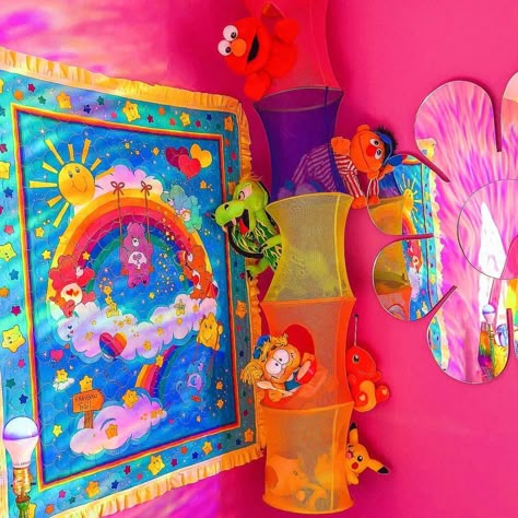 Clowncore Room Decor, Kidcore Bedroom Ideas, Clowncore Room, Kidcore Room Decor, Kidcore Decor, Kid Core Room, Kidcore Bedroom, Kidcore Room, Soft Kidcore