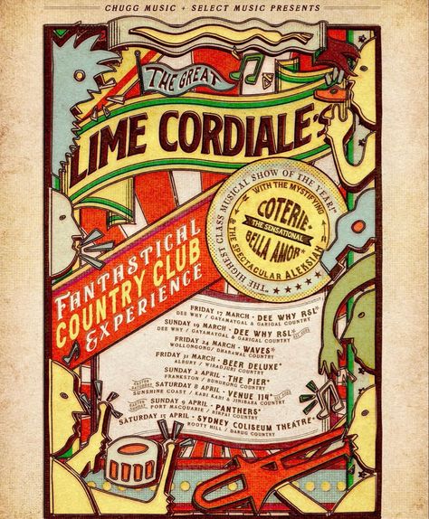 Lime Cordiale Poster, Lime Cordiale, Easter Saturday, Cow Bell, Room Posters, Music Art, Collage, Music, Pins