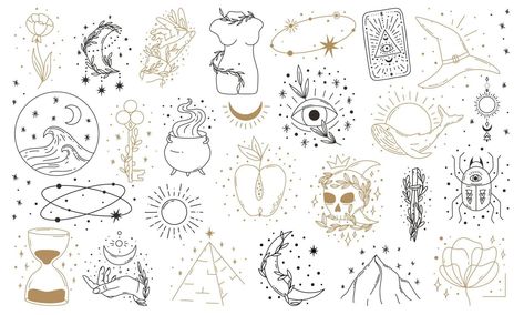 Line Art Poster, Cityscape Photos, Nature Backgrounds, Modern Bohemian, Background Banner, Inspirational Tattoos, Witch Hat, Tarot Card, Tarot Cards