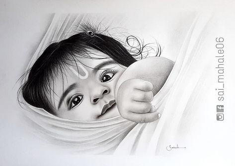 Bal Shree Krishna pencil sketch. Shree Krishna Sketch Pencil, Bal Krishna Sketch, Bal Krishna Drawing, Krishna Pencil Sketch, Krishna Sketch, Krishna Drawing, Krishna Love, Shree Krishna, Pencil Sketch