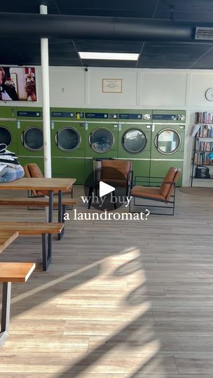 37K views · 16K reactions | When we bought our laundromat, we thought it would just be a business investment. But there is so much more to it, and here’s what we learned:

1. You’ll watch a real community bloom. You get to spend time with people you might never cross paths with in your normal routines. You’ll make friends and meet new people from all walks of life.

2. A laundromat can also be a cozy event space: a comedy show, a concert, a community dinner—the opportunities are endless. All you need are good people and some creativity. Reach out to local organizations, your favorite indie singer, your super funny friends. Set a date & bring some chairs.

3. & last but not least, being a small business owner fills a need in your city! 💛
•
•
•
•
•
•
•
#laundromat #laundromatowner #laundrom Community Dinner, Indie Singers, Funny Friends, Friends Set, Meet New People, Money Ideas, Business Investment, Comedy Show, Make Friends