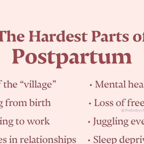 BABY CHICK® on Instagram: "And that’s just the beginning of the list. Postpartum is not easy, but remember that you’re not alone! You’re doing great! 💗 

Quote Via @the_postpartum_therapist" Postpartum Quotes, Baby Chick, Baby Tips, Baby Chicks, Baby Hacks, Postpartum, The List, The Beginning, Quotes