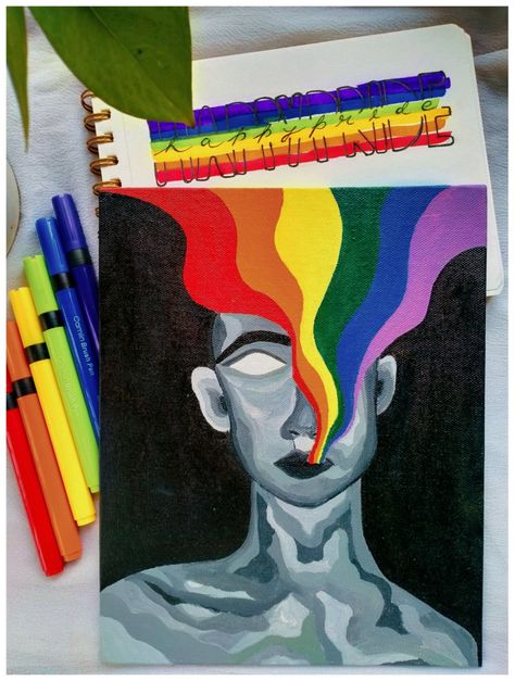 Lgbtq Pride Painting Ideas, Pride Painting Ideas On Canvas, Lgbtq Paintings Canvas, Pride Paintings Canvas, Lgbtq Painting Ideas, Lgbtq Drawing Ideas, Lgbtq Art Painting, Pride Paintings Ideas, Lgbtq Artwork