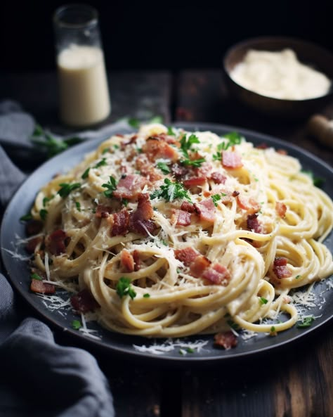 Slow Cooker Creamy Garlic Beef Pasta, Skillet Pasta With Bacon And Eggs, Homemade Kielbasa, Carbonara Pasta Authentic, Authentic Pasta Carbonara Recipe, Creamy Chicken Carbonara, Kielbasa Sausage Recipes, Creamy Carbonara Sauce, Carbonara Pasta Serious Eats