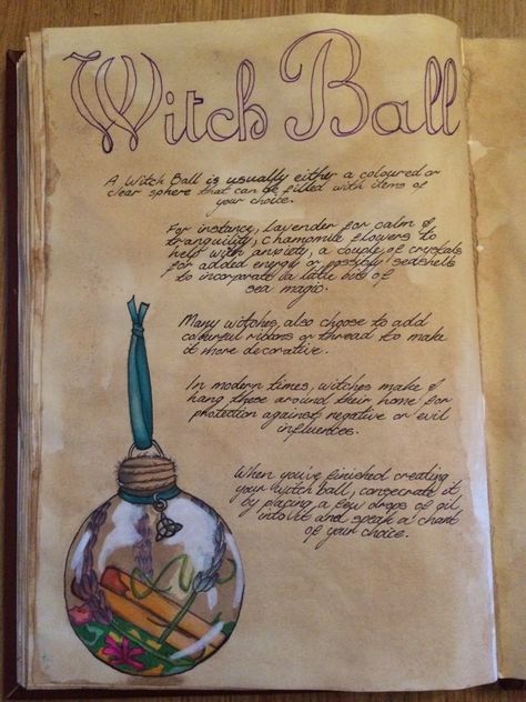 Witch Notes, Gray Witch, Witch Balls, Witch Ball, Grimoire Pages, Witch Tools, Wiccan Crafts, Jar Spells, Pagan Crafts