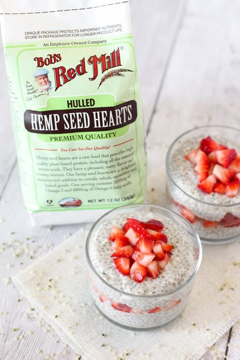 Dairy Free Protein Shake, Hemp Seed Recipes, Vanilla Chia Seed Pudding, Dairy Free Protein, Protein Pudding, Vanilla Shake, Chia Seed Pudding, Hemp Seed, Vanilla Protein Powder