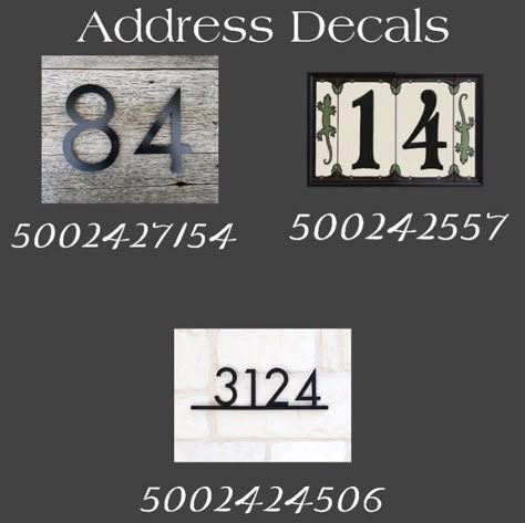 Bloxburg Technology Decals, Bloxburg Amazon Package Decal, Bloxburg Photo Decal Codes, House Number Decal Codes Bloxburg, Bloxburg Number Codes, Bloxburg House Address Decals, Bloxburg Book Spine Decal Codes, Bloxburg Window Shutter Decal Codes, Amazon Bloxburg Decal Code